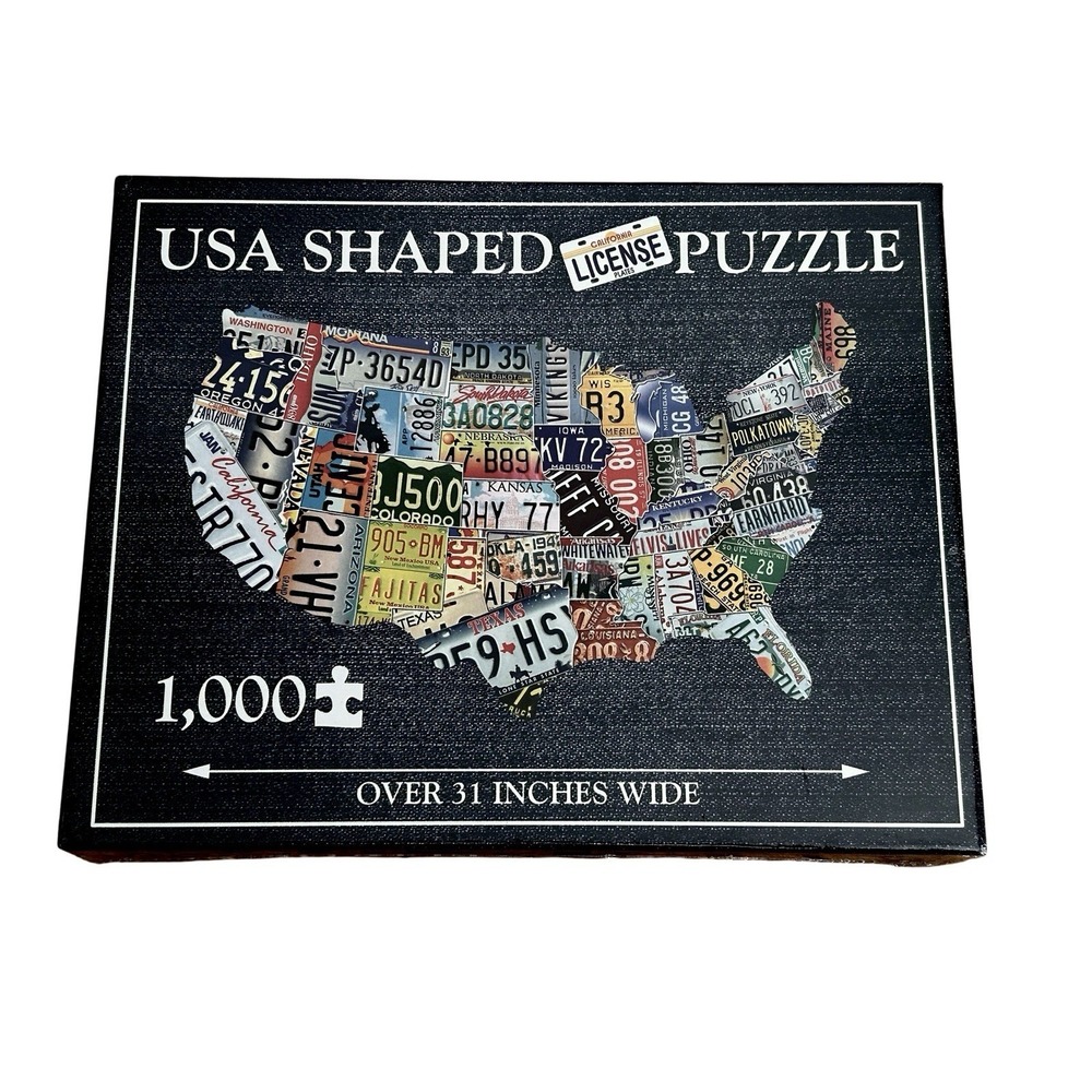 USA License Plates 1000 Piece Jigsaw Puzzle TDC New Sealed